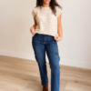 Morgan Dark Denim Cargo Jeans