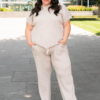 Selene Taupe Ribbed Sweater