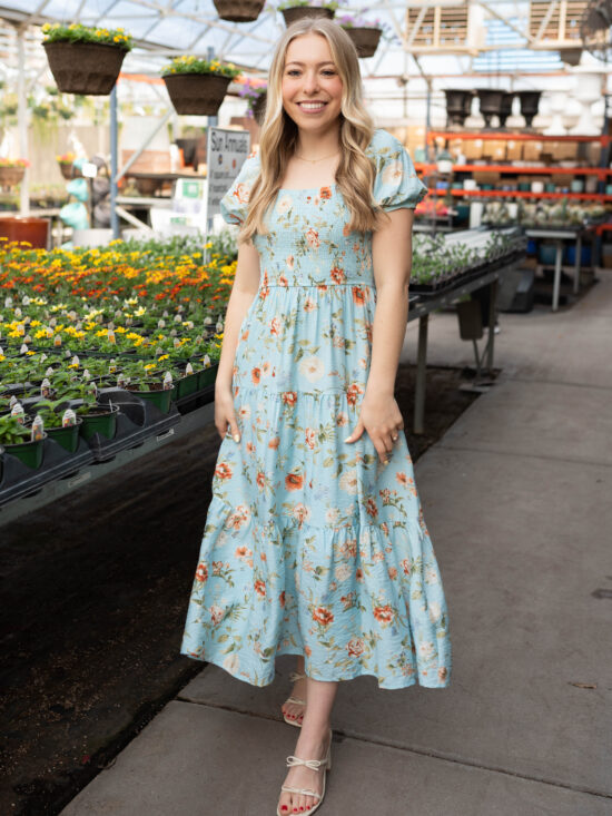 Addilynn Blue Floral Dress