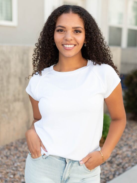 Amala White Raglan Top
