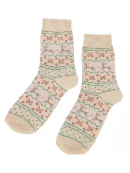 AmariBeigeSnowflakeSocks.png Amari Beige Snowflake Socks