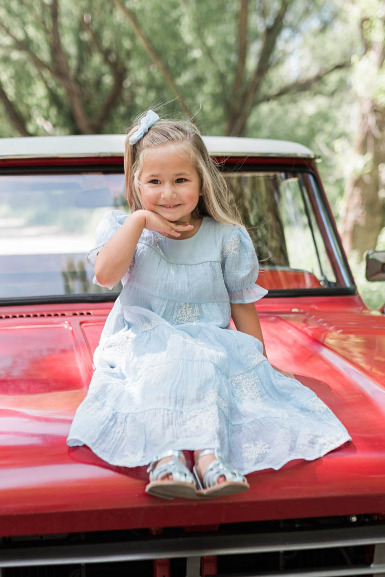 Amiri Soft Blue Little Girl Dress
