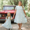 Amiri Soft Blue Little Girl Dress