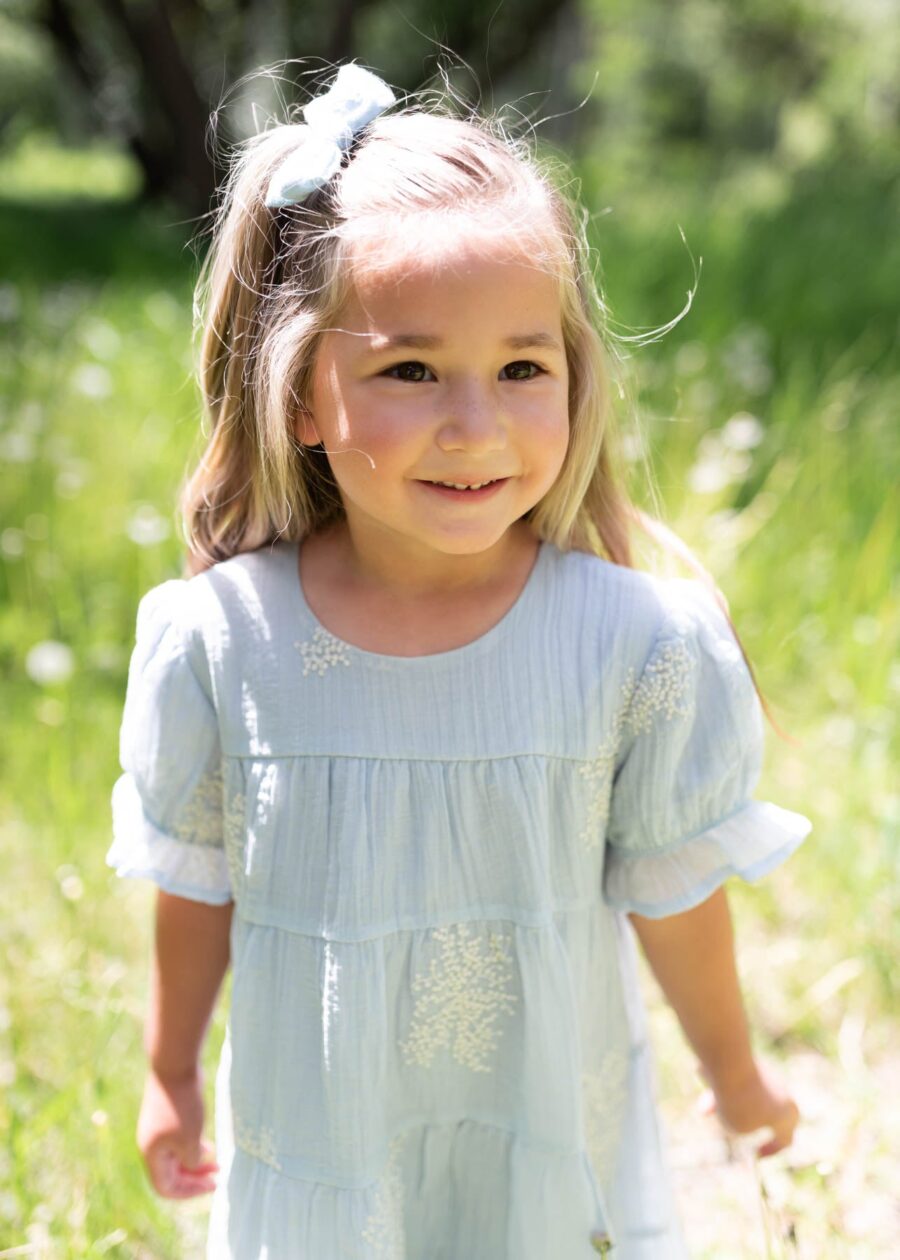 Amiri Soft Blue Little Girl Dress