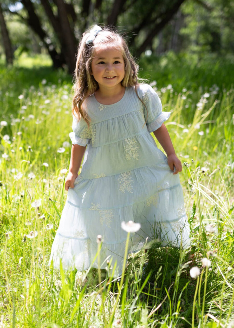 Amiri Soft Blue Little Girl Dress