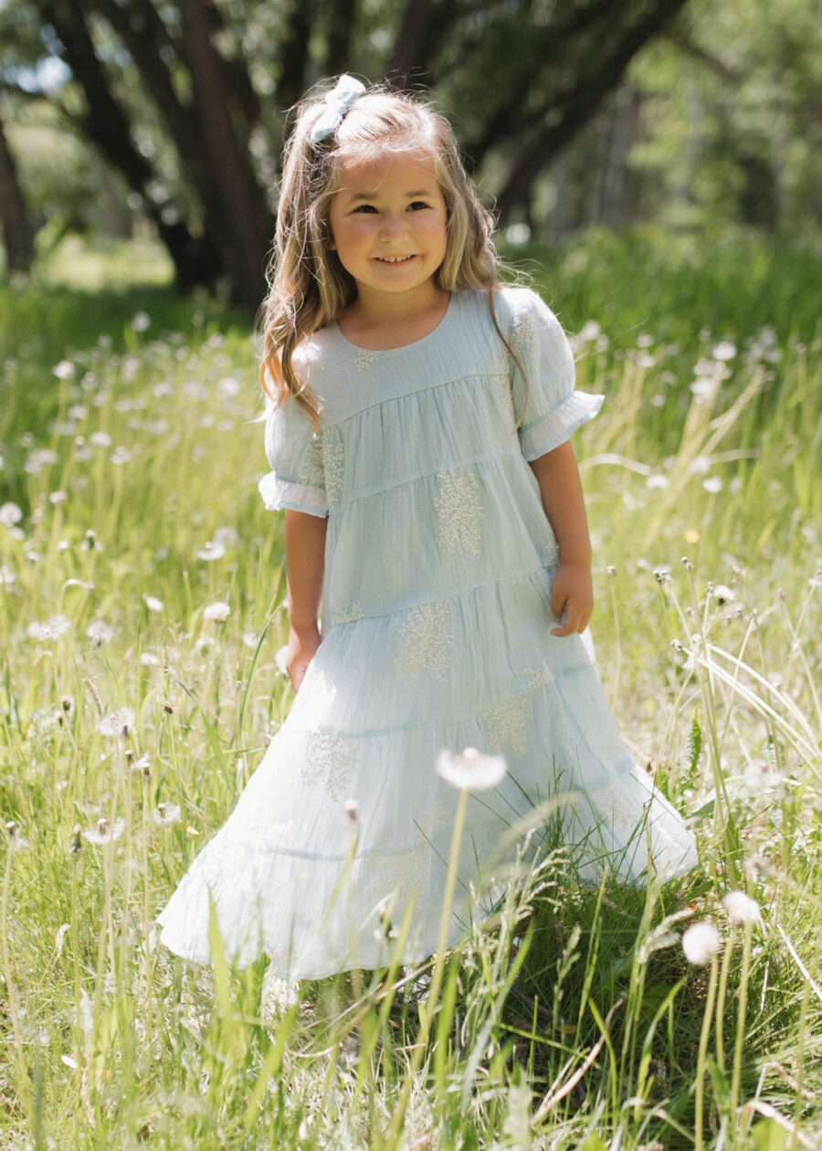 Amiri Soft Blue Little Girl Dress