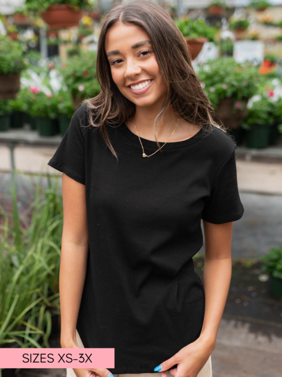 Ari Black Ribbed Top