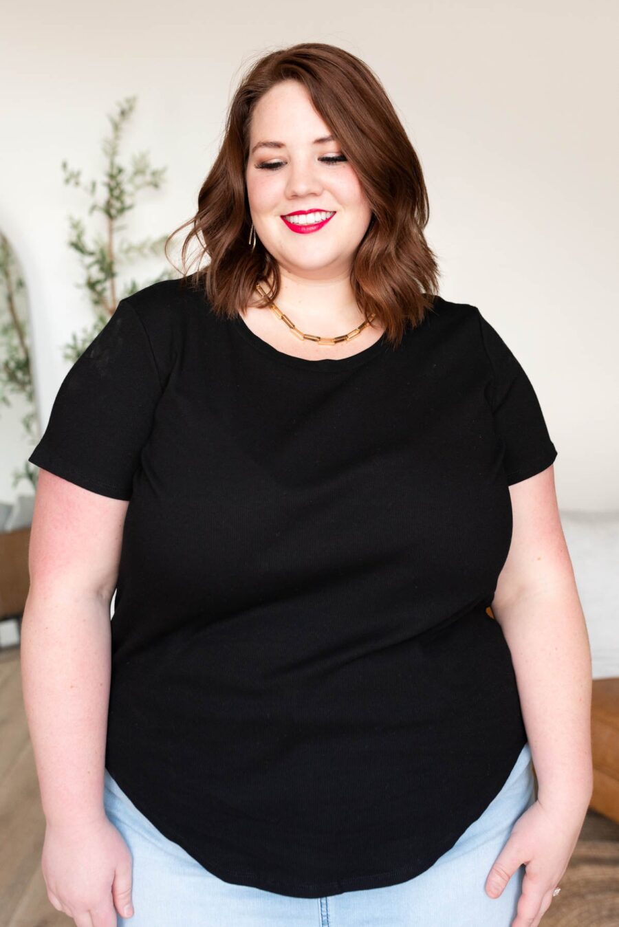 Ari Black Ribbed Top
