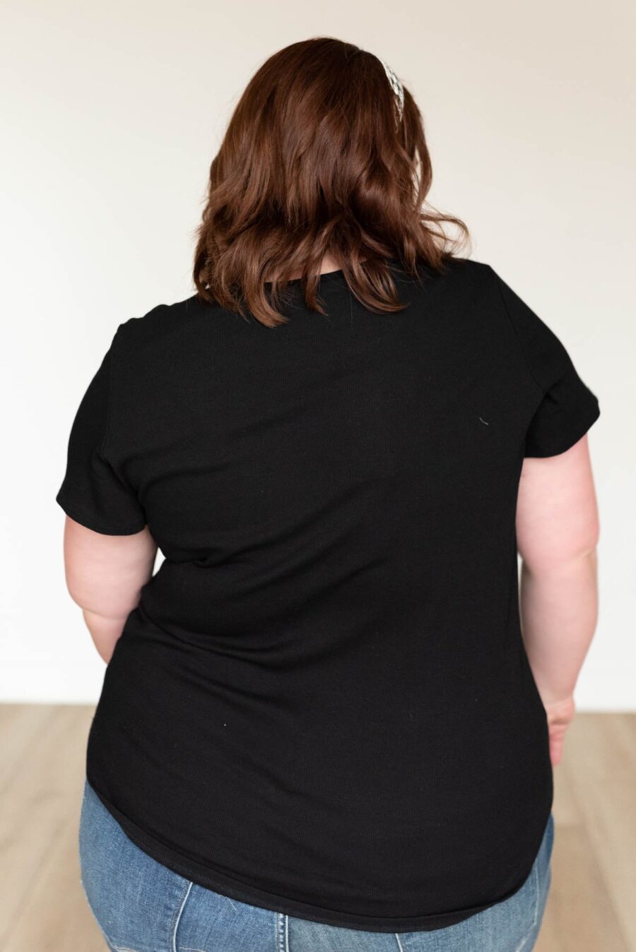Ari Black Ribbed Top