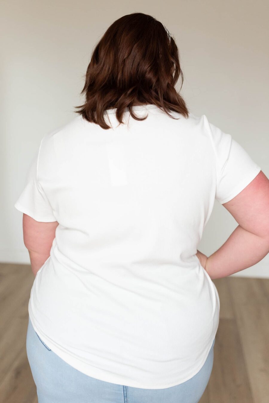 Ari White Ribbed Top