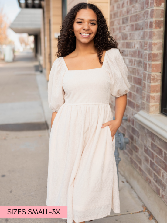 AtlasCreamSquareNeckDress.png Atlas Cream Square Neck Dress
