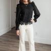 Aubrey Black Lace Top
