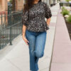 Audrey Black Floral Top