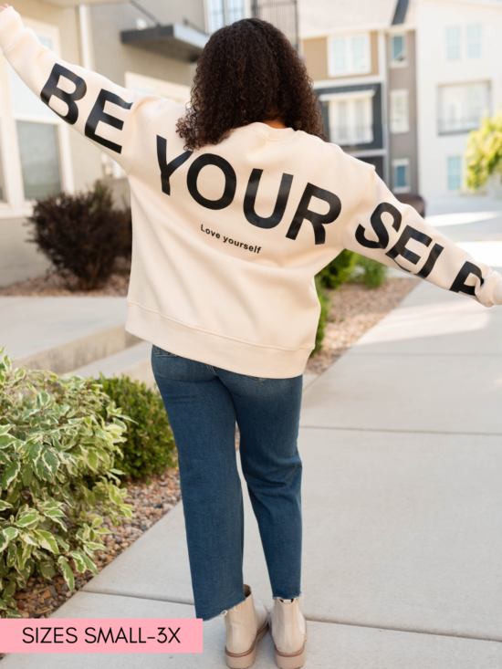 Be Yourself Cream Pullover