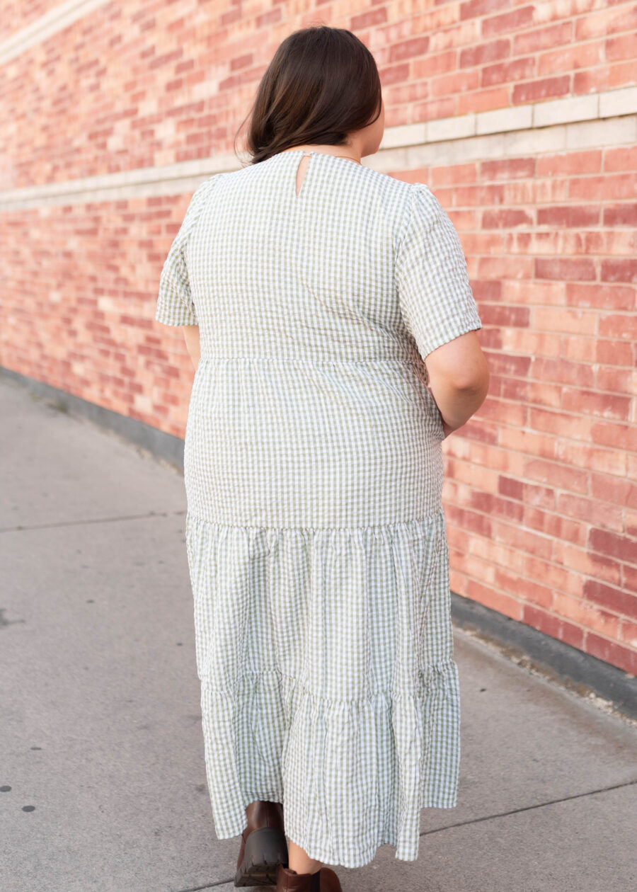 Blair Sage Gingham Dress
