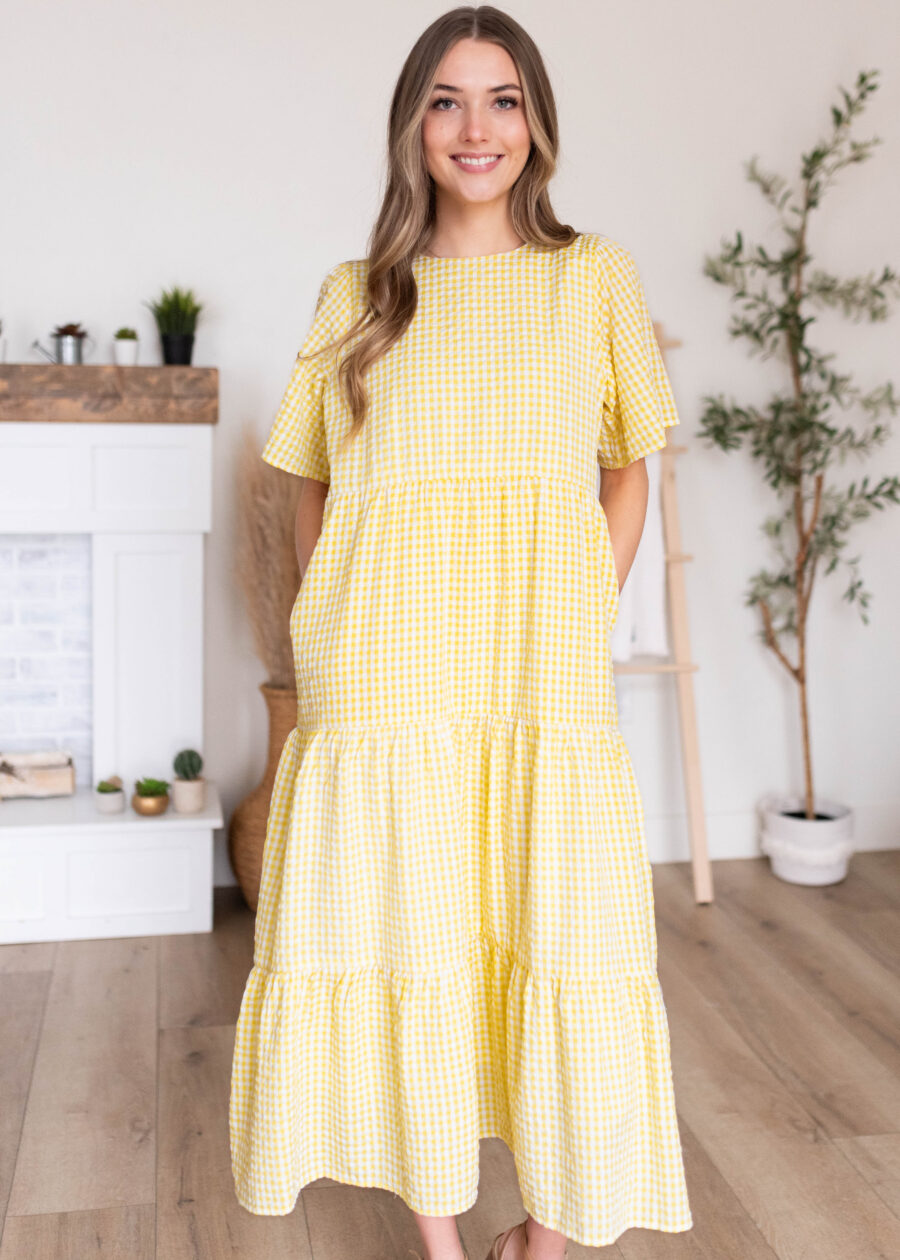 BlairYellowGinghamDress_DSC0697.jpg Blair Yellow Gingham Dress