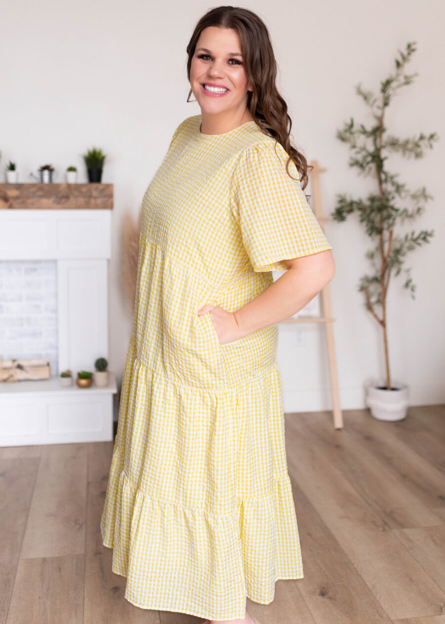 BlairYellowGinghamDress_DSC0773.jpg Blair Yellow Gingham Dress