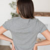 Blaire Grey Scallop Top