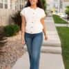 Bridget Cream Button Down Sweater