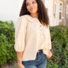 Brooklyn Natural Collared Top