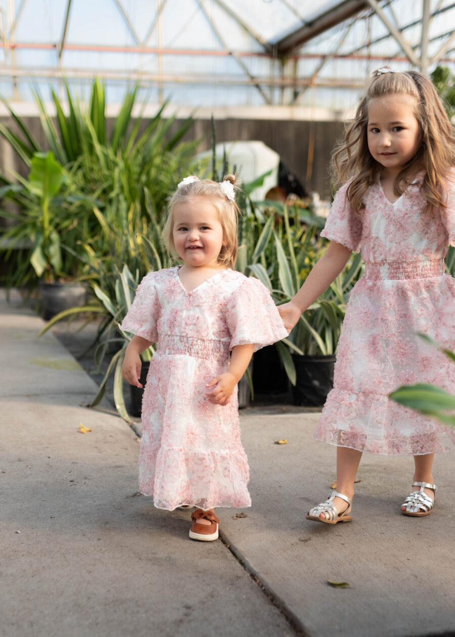 DSC9434.jpg Aubree Pink Floral Little Girls Dress