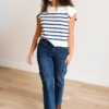 Morgan Dark Denim Cargo Jeans