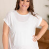 Nicole White Cap Sleeve Top