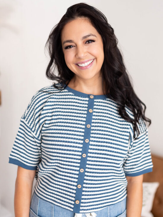 Nila Blue Stripe Cardigan