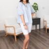 Pemberly Light Blue Striped Top