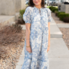 PerlaBluePaisleyPatternDress.png Perla Blue Paisley Pattern Dress