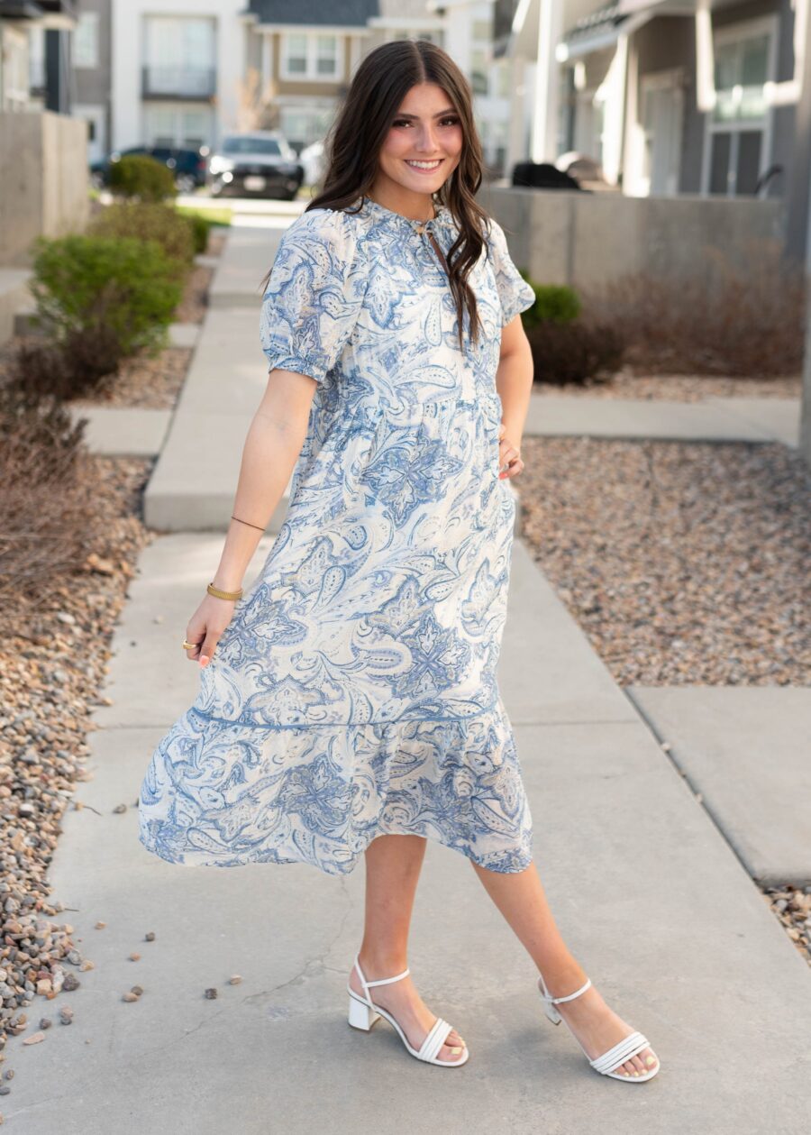 PerlaBluePaisleyPatternDress_DSC8306.jpg Perla Blue Paisley Pattern Dress