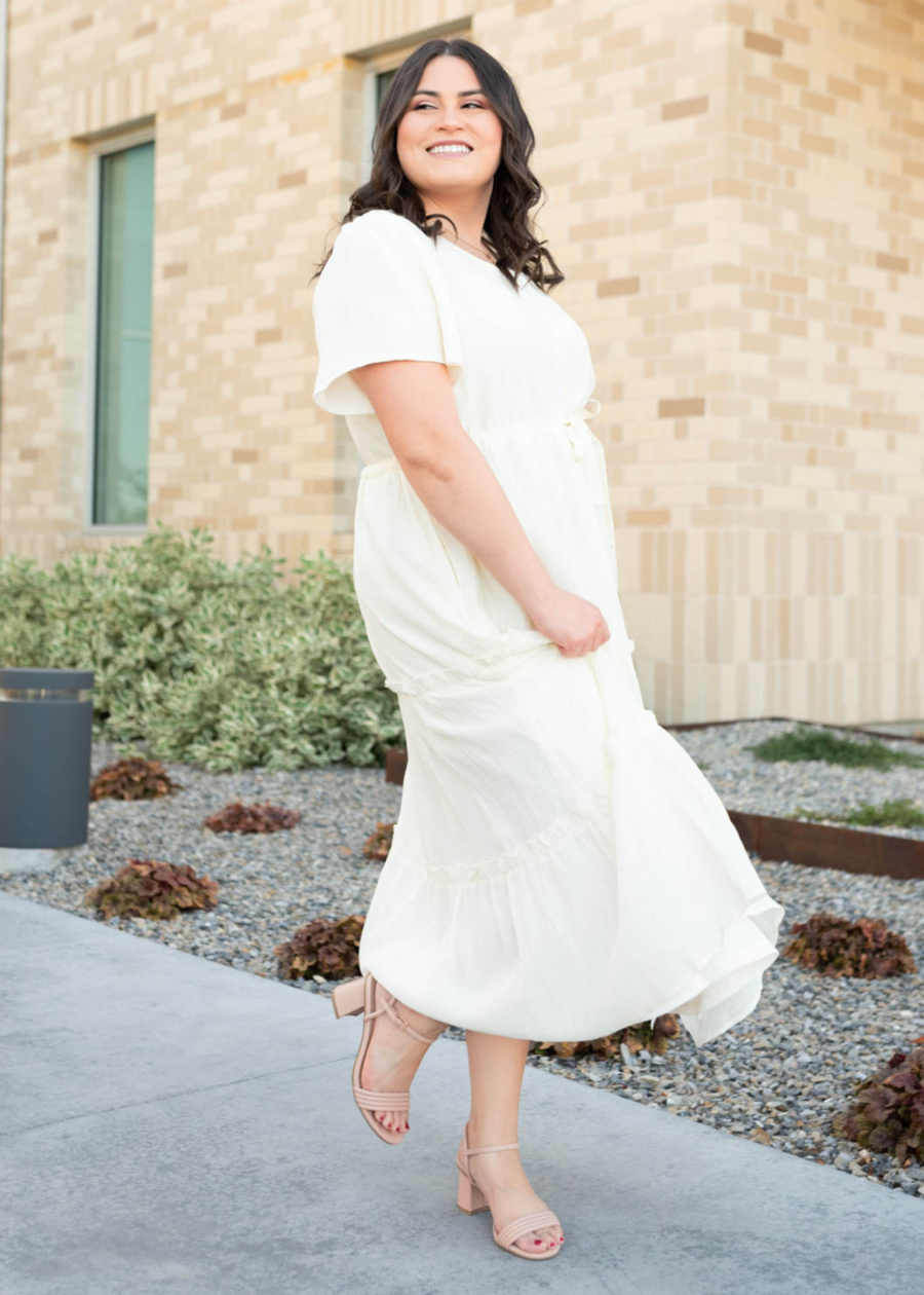 Rebekah Cream Button Down Dress