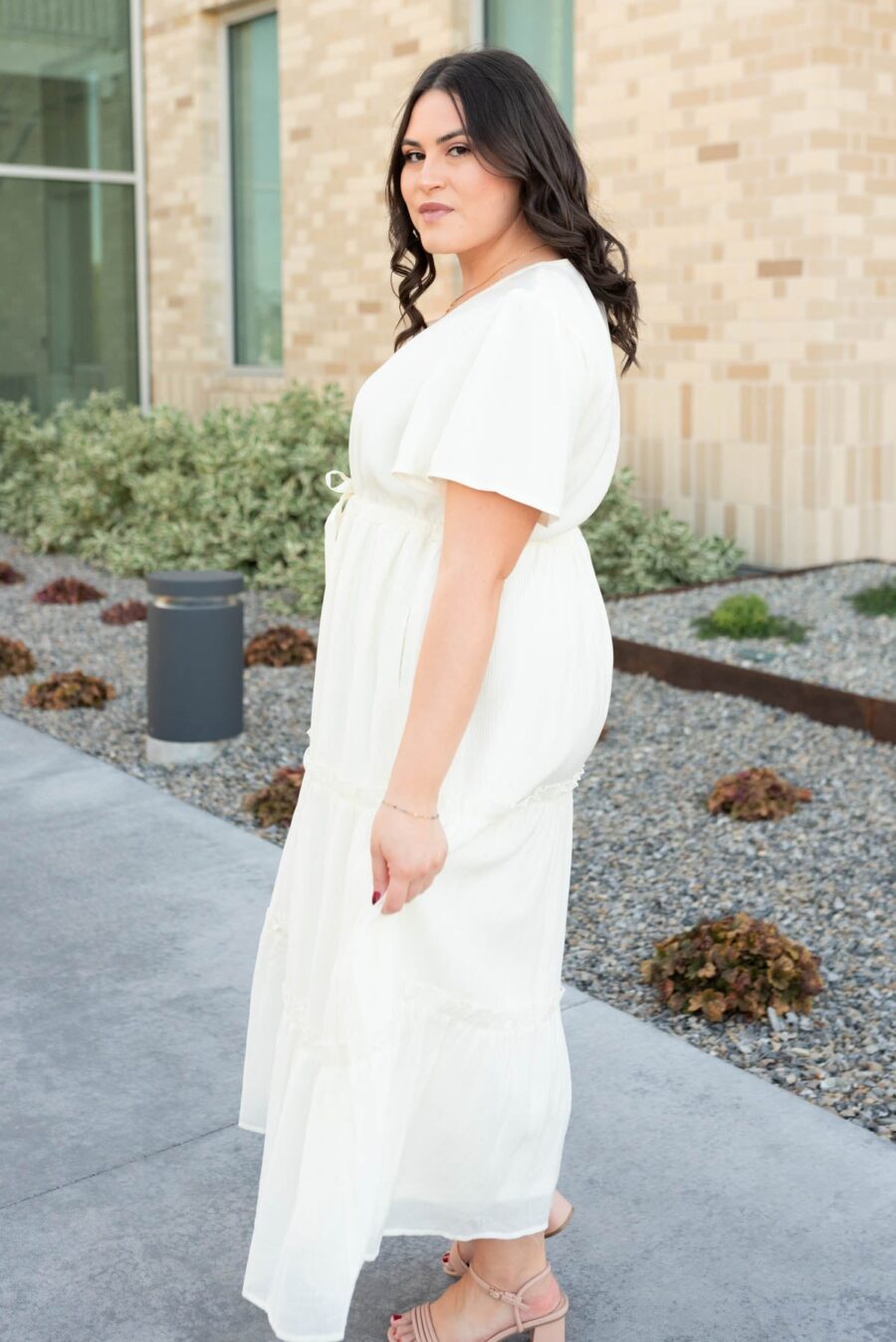Rebekah Cream Button Down Dress