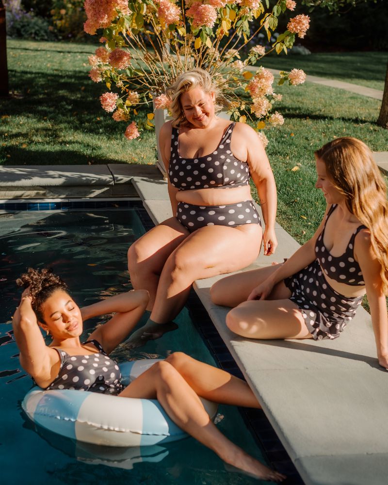 RetroDotLifestyle7.jpg Retro Dot Square Neck Tankini Top