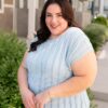 Ruth Blue Textured Top