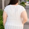 Ruth White Textured Top