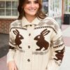Sami Cream Pattern Cardigan