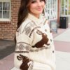 Sami Cream Pattern Cardigan