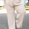 Selene Taupe Ribbed Bottoms