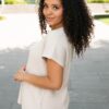 Selene Taupe Ribbed Sweater