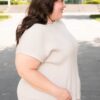 Selene Taupe Ribbed Sweater