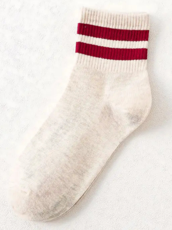 Suki Red Stripe Socks
