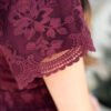Susannah Wine Lace Dress