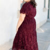 Susannah Wine Lace Dress