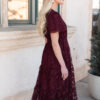 Susannah Wine Lace Dress