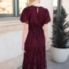 Susannah Wine Lace Dress