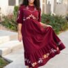 TayaBurgundyFloralDress_DSC3507.jpg Taya Burgundy Floral Dress