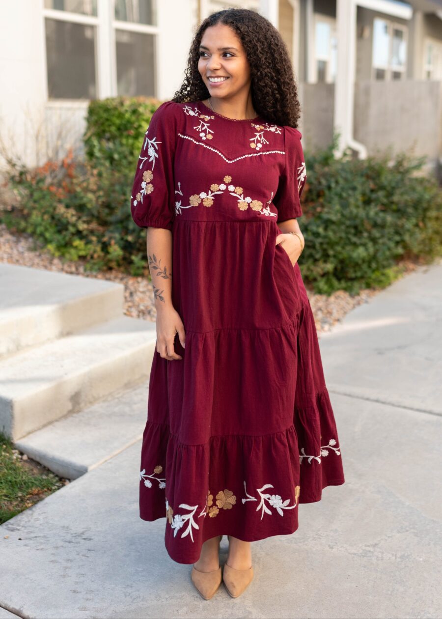 TayaBurgundyFloralDress_DSC3514.jpg Taya Burgundy Floral Dress