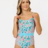 Trellis Floral Classic One-Piece