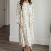 Tris White Floral Pattern Dress